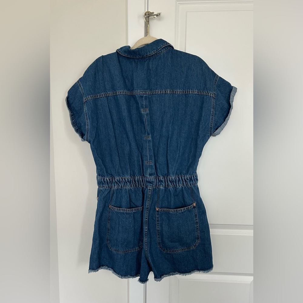 Free People We The Free Work Hard Play Harder Romper - Picture 5 of 6